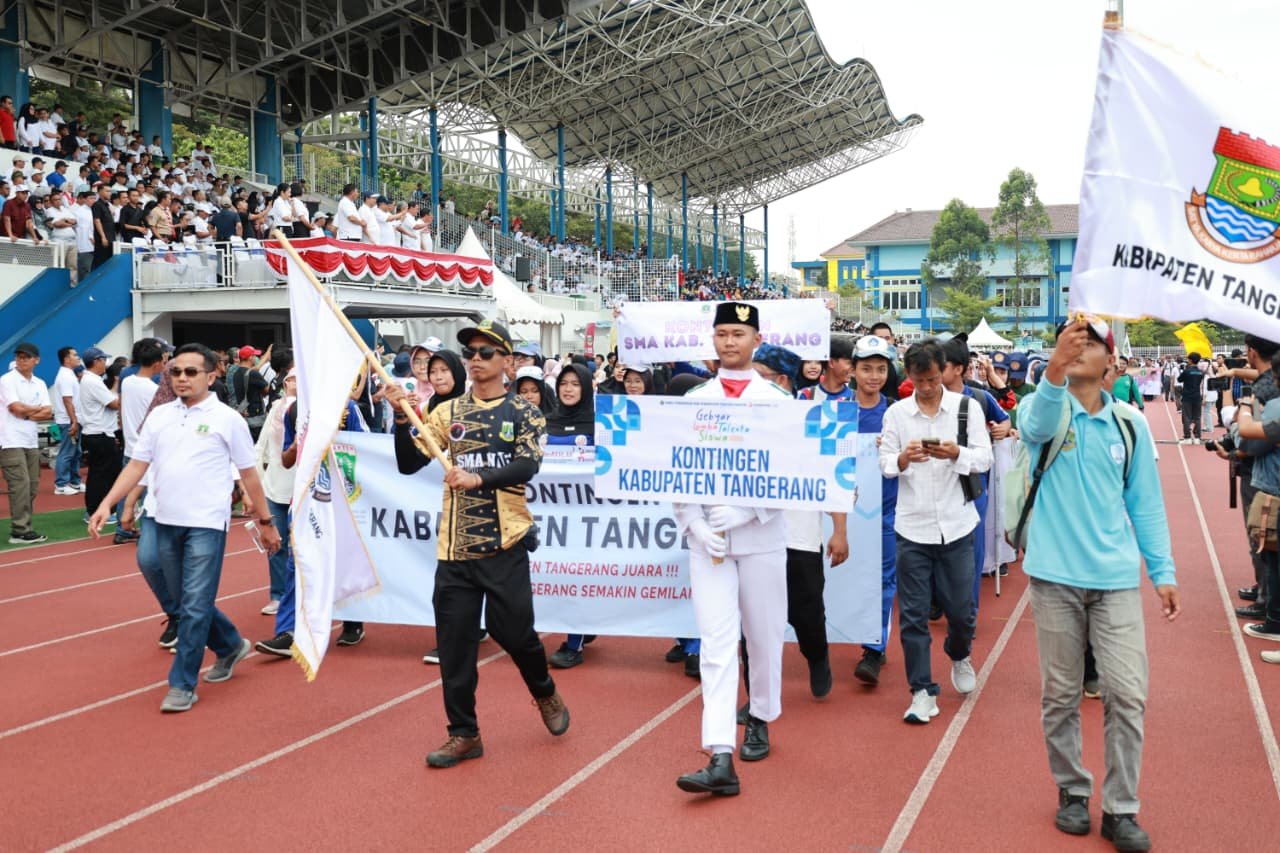 Ribuan siswa SMA, SMK, dan SKH se-Banten meramaikan Gebyar Talenta 2026 di Stadion Benteng Reborn, Tangerang.