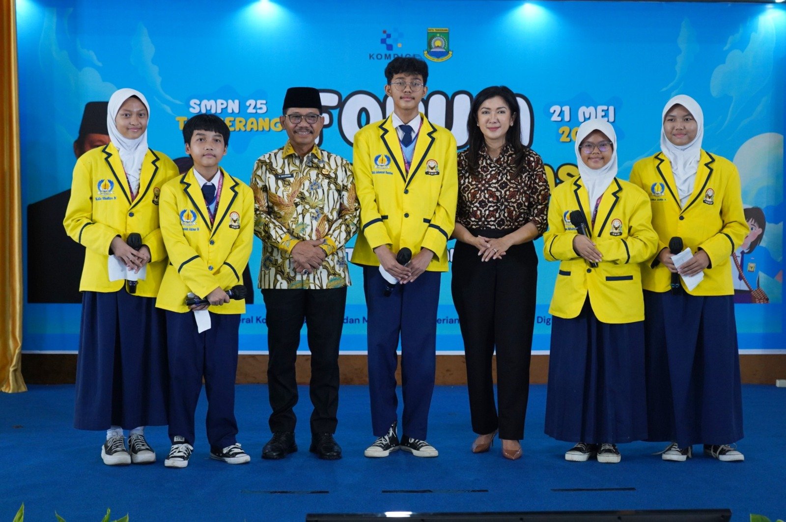 Kemkomdigi mengajak pelajar SMPN 25 Kota Tangerang memanfaatkan internet secara bijak, aman, dan sehat di era digital.