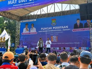 25 Ribu Buruh Rayakan Puncak May Day 2026 di Puspemkab Tangerang