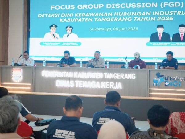 Disnaker Kabupaten Tangerang Gelar FGD Deteksi Dini Kerawanan Hubungan Industrial Tahun 2026