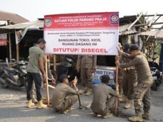 Lewati Tiga Surat Peringatan, 81 Bangunan di Eks TPPS Pasar Cisoka Akhirnya Dibongkar