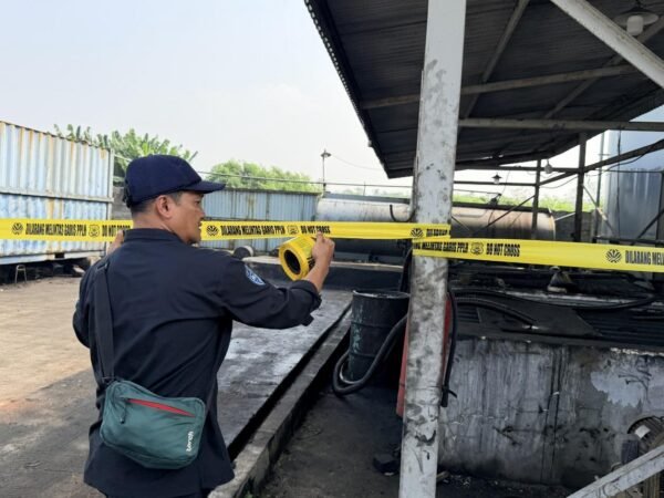 KLH Segel Pabrik Pengolahan Oli Bekas di Panongan, Diduga Cemari Udara dan Lingkungan