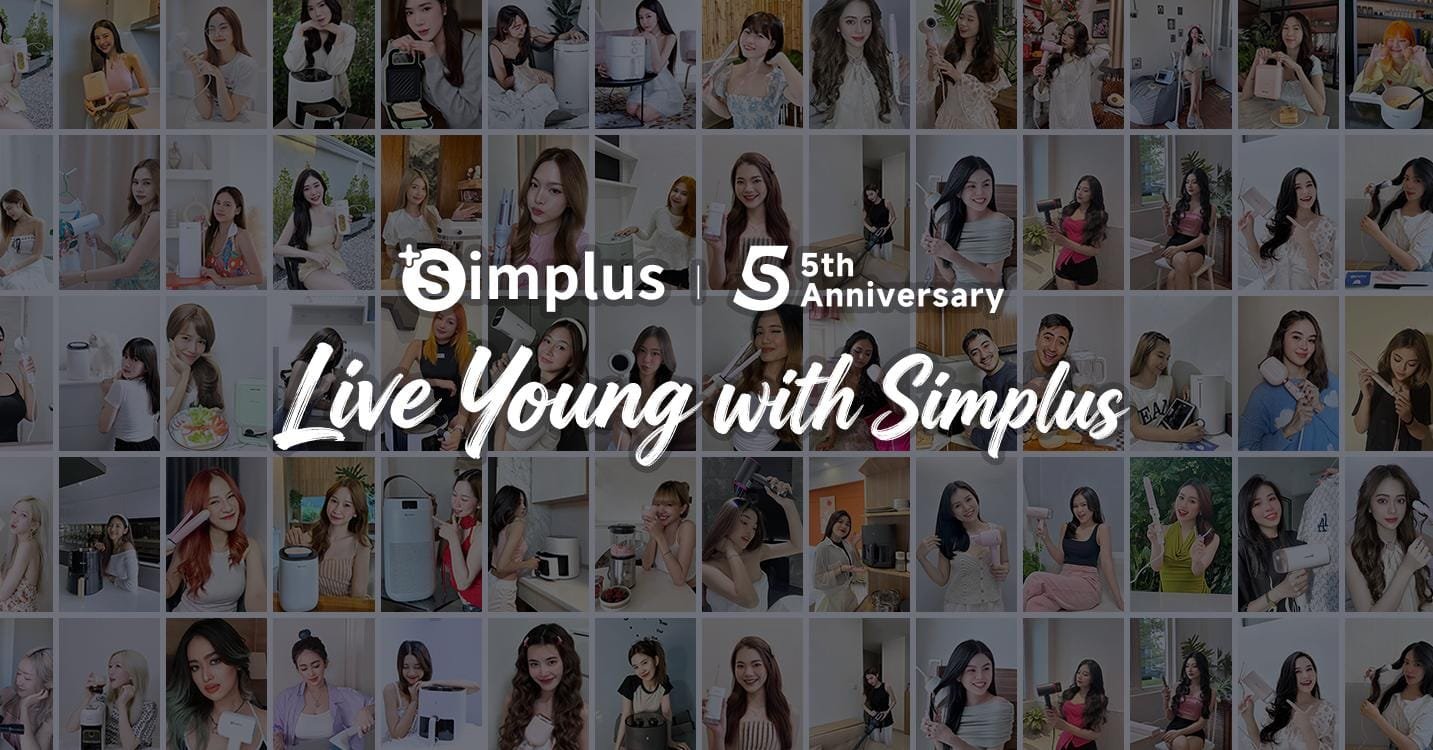 Simplus rayakan HUT ke-5 dengan kampanye Live Young with Simplus usai menembus 18 juta pengguna dan menghadirkan inovasi rumah tangga modern.