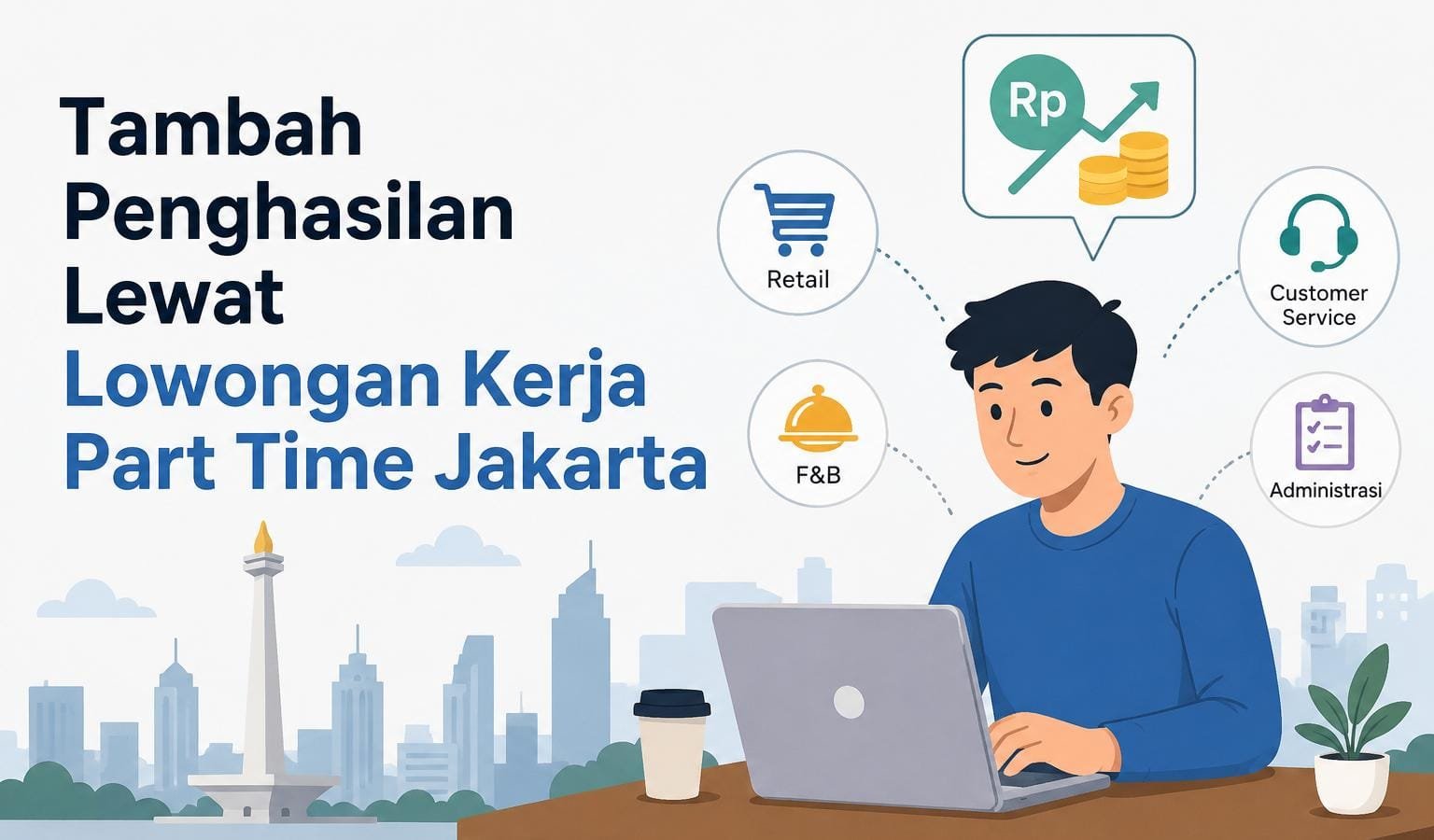 Temukan lowongan kerja part time Jakarta yang sesuai kemampuan. Dapatkan penghasilan tambahan dan pengalaman kerja.