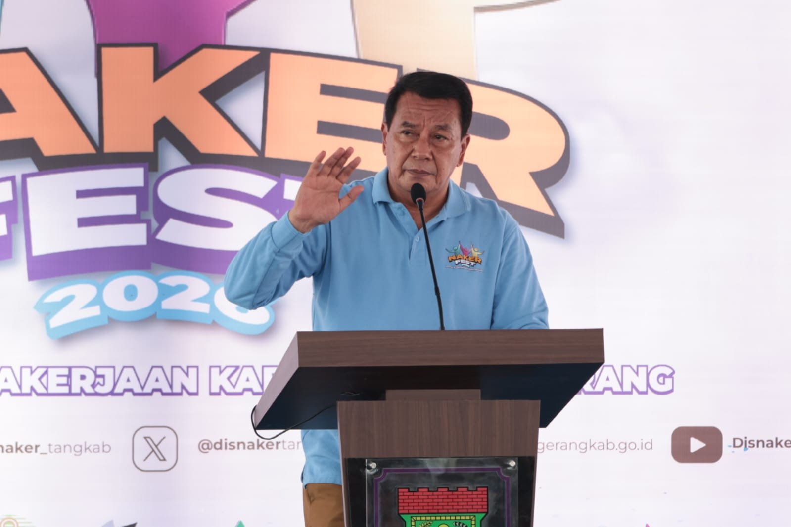 Pemkab Tangerang menggelar Naker Fest 2026. Bupati Maesyal mengajak masyarakat memanfaatkan 3.174 lowongan kerja yang tersedia.
