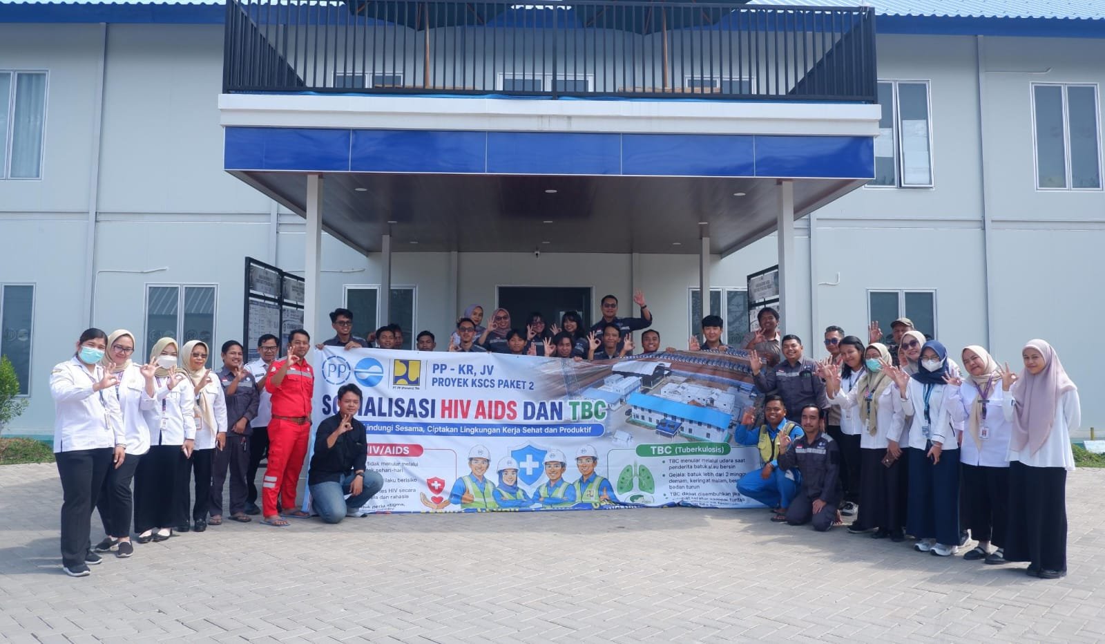 KPA Kabupaten Tangerang menggelar skrining HIV/AIDS dan edukasi kesehatan bagi pekerja PT PP-KR JV KSCS Paket 2.