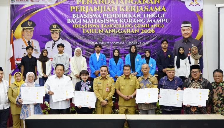 Pemkab Tangerang menggandeng 26 kampus dalam Beasiswa Tangerang Gemilang yang memberikan dukungan pendidikan bagi 1.075 mahasiswa.