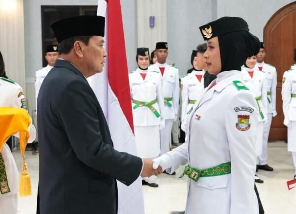 54 Paskibraka Kabupaten Tangerang Dikukuhkan, Maesyal Tekankan Disiplin dan Ketenangan