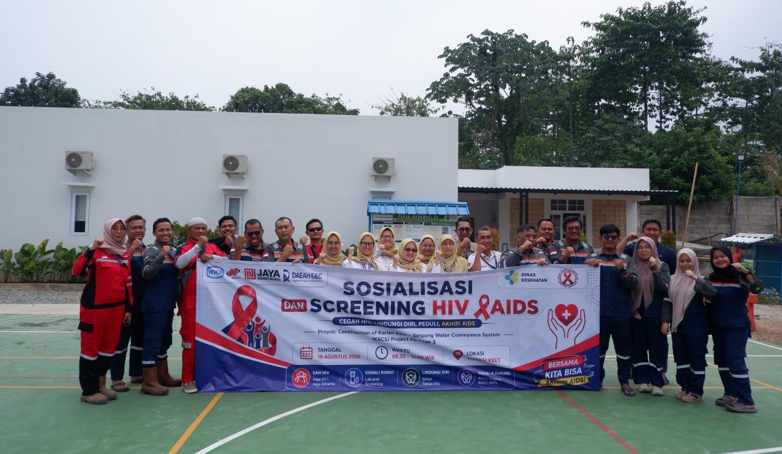 JV KSCS Paket 3 gelar edukasi dan skrining HIV/AIDS bagi 65 karyawan bersama KPA dan Dinkes Kabupaten Tangerang.