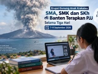 Erupsi Gunung Anak Krakatau, SMA, SMK dan SKh di Banten Terapkan PJJ Selama Tiga Hari