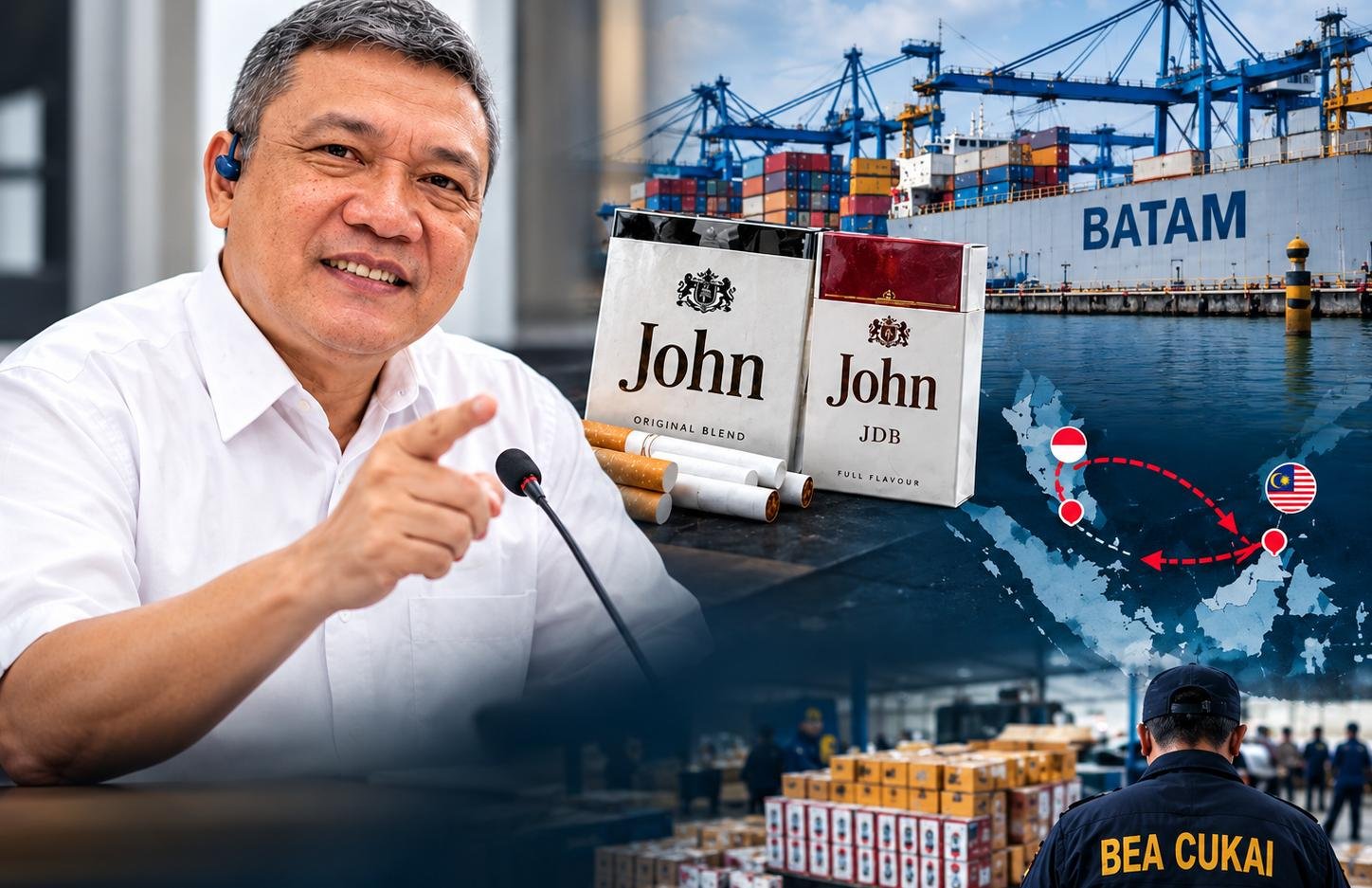 Penyitaan 1,6 juta batang rokok John JDB di Malaysia mendorong BCW meminta asal produksi dan jalur distribusinya ditelusuri.