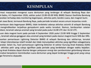 BMKG Ungkap Fakta Dentuman Bandung di Tengah Erupsi Anak Krakatau