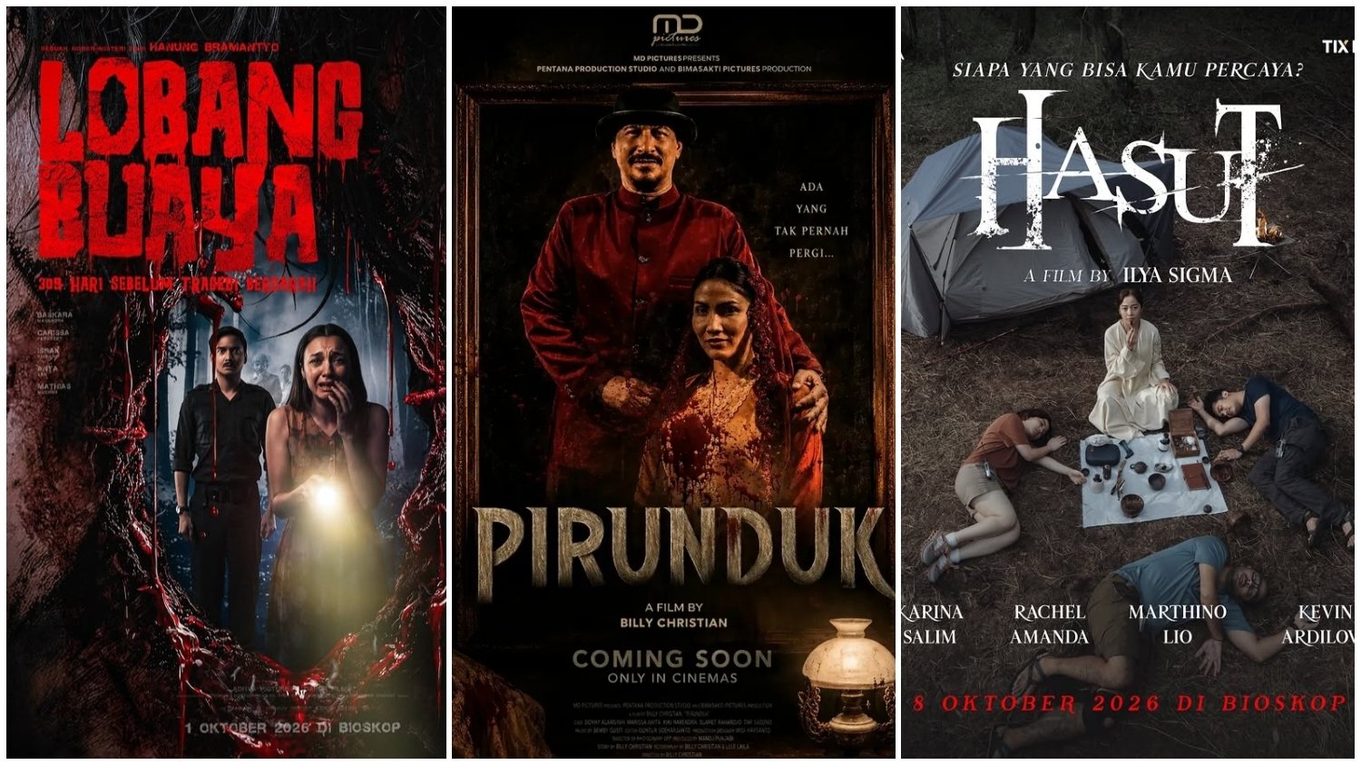 Daftar 10 film horor Indonesia terbaru yang tayang Oktober 2026, dari Warga Rusun 609 hingga The Doll Ghawiah. Catat jadwalnya!