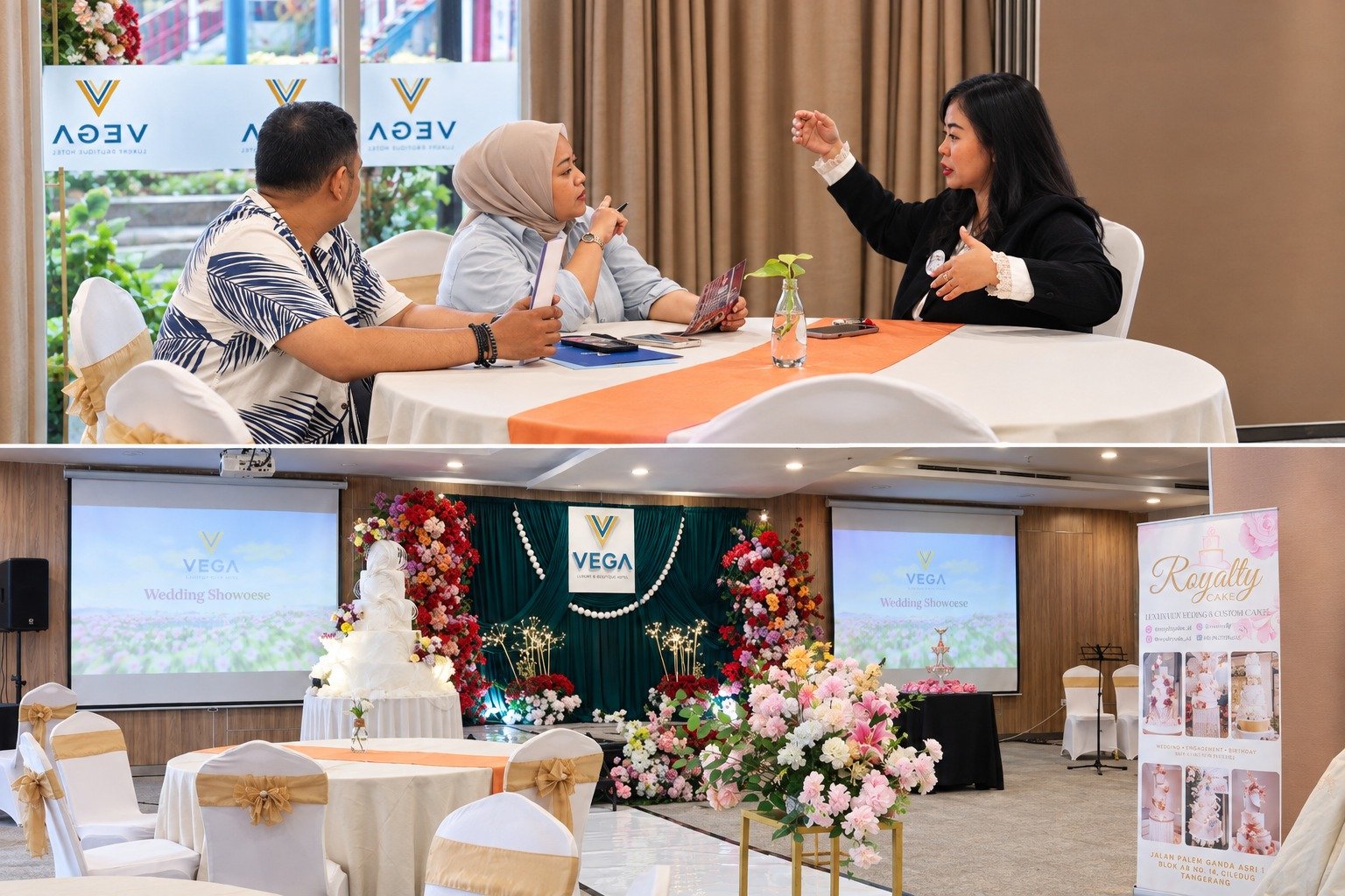 Vega Hotel Gading Serpong menggelar Wedding Showcase dengan inspirasi pernikahan, vendor, food tasting, dan beragam bonus menarik.