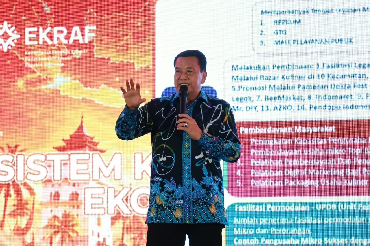 Bupati Maesyal Rasyid menyoroti peran UMKM dalam pertumbuhan ekonomi Kabupaten Tangerang yang mencapai 5,67 persen.