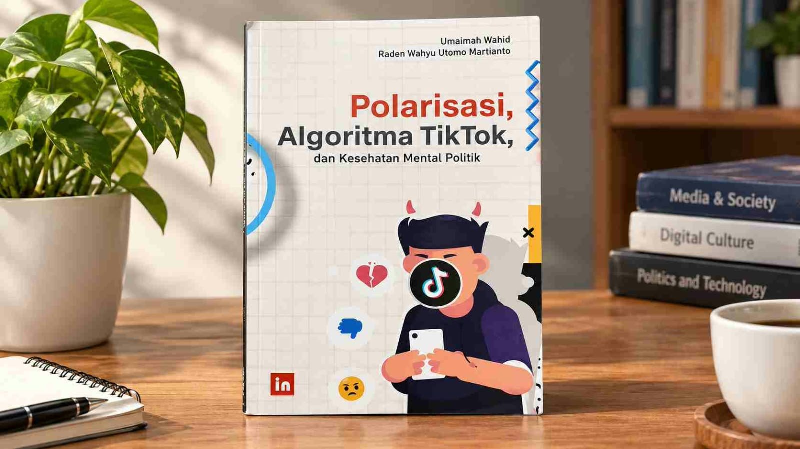 Buku ini mengulas bagaimana algoritma TikTok membentuk polarisasi politik, memengaruhi opini publik serta kesehatan mental pengguna digital.