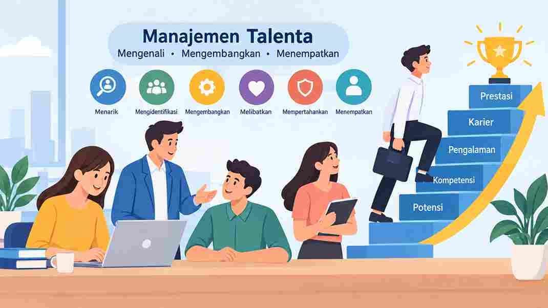 Manajemen talenta membantu perusahaan mengenali potensi, mengembangkan kompetensi, dan menciptakan peluang karier untuk mewujudkan SDM unggul dan berkelanjutan.