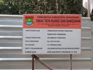 Usai Gapura Rp2,4 Miliar, Kini Proyek Pagar Puspemkab Tangerang Rp4,9 Miliar Jadi Sorotan