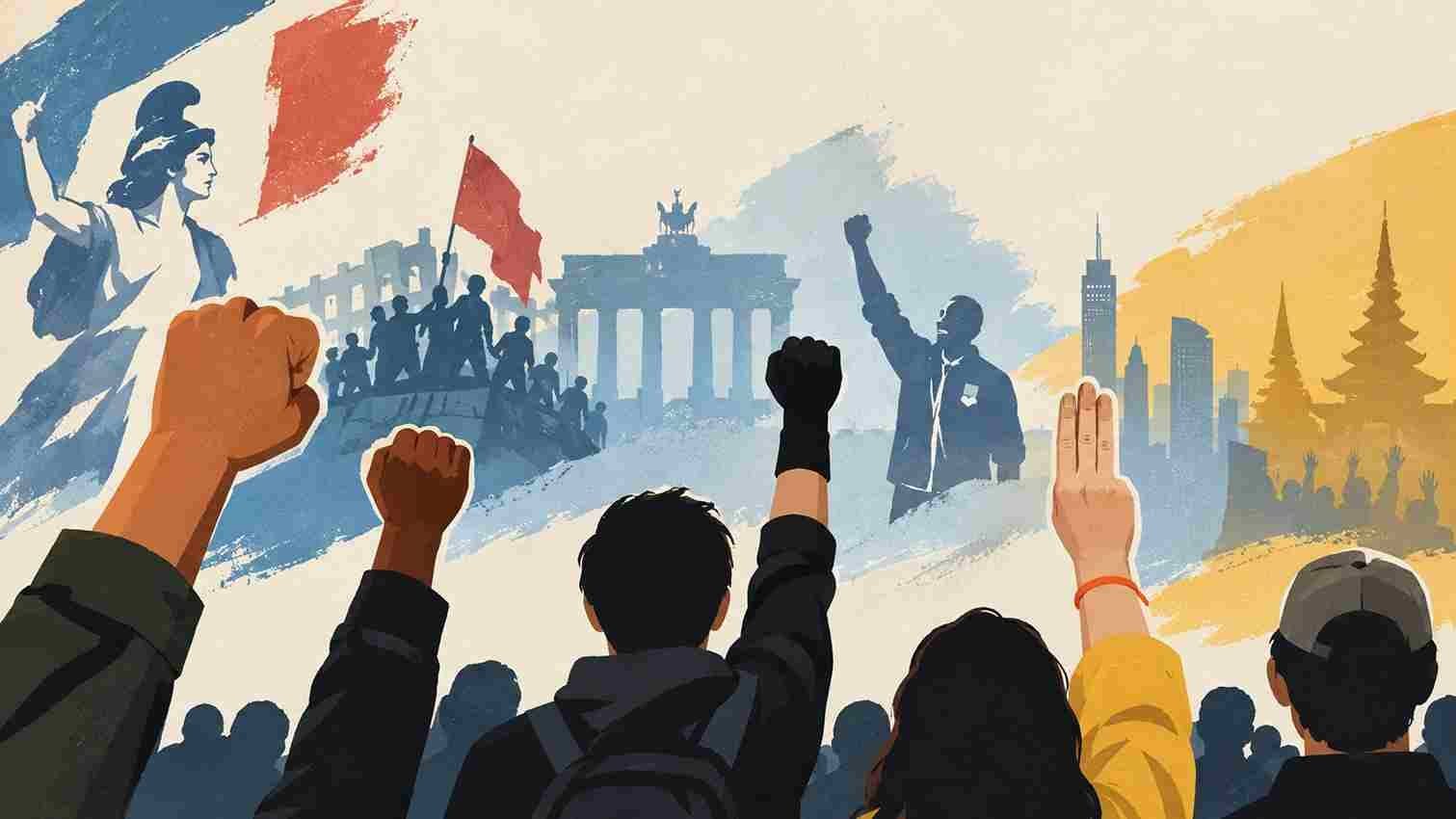 Menelusuri sejarah simbol perlawanan rakyat, dari tangan terkepal hingga salam tiga jari, sebagai bahasa solidaritas, keberanian, dan perjuangan.