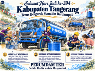 PERUMDAM TKR salurkan lebih dari satu juta liter air bersih, bantu penanganan kebakaran, dan tingkatkan pelayanan bagi masyarakat Tangerang.