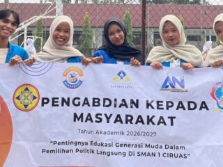 Mahasiswa Unpam Serang Edukasi Pemilih Pemula di SMAN 1 Ciruas