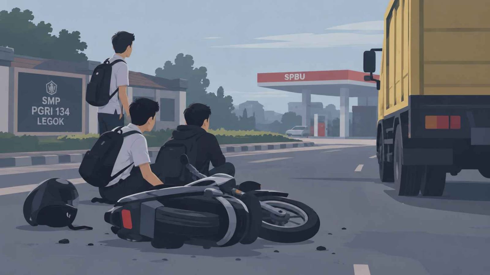 Seorang pelajar SMP tewas dalam kecelakaan di Legok, Tangerang. Keluarga menduga korban mengalami pengejaran sebelum kecelakaan terjadi.