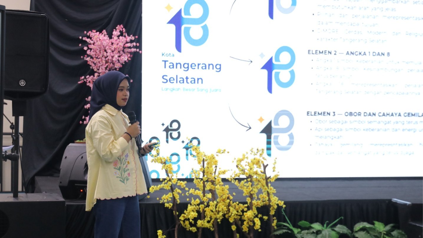 Karya Syifa Nabilah Azhari terpilih sebagai pemenang Ngelogoin Tangsel 2026 untuk logo HUT ke-18 Kota Tangerang Selatan.